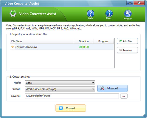 Convert AVI to MP4