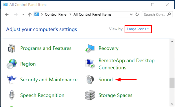 access-sound-from-control-panel