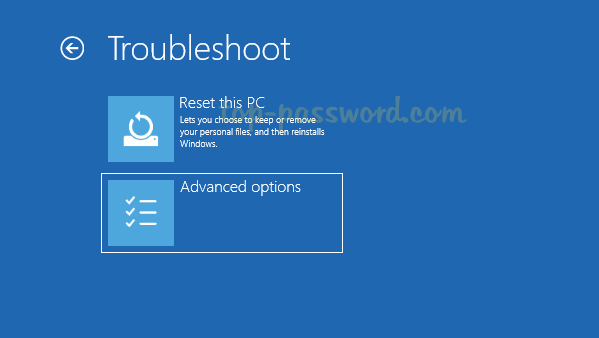 Advanced options