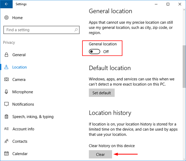 clear-location-history