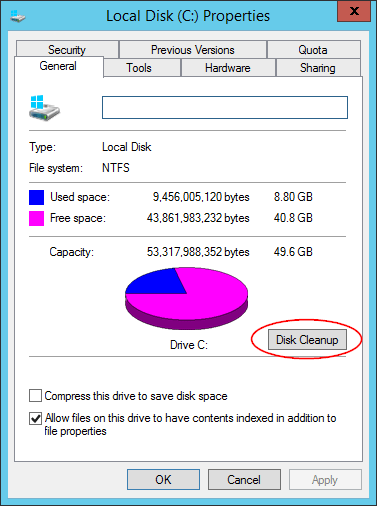 disk cleanup