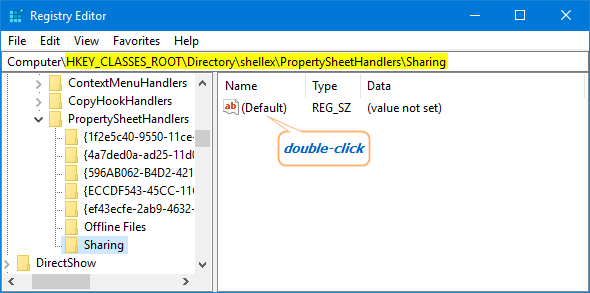 double-click-default-string