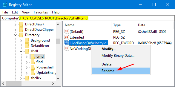 HideBasedOnVelocityId