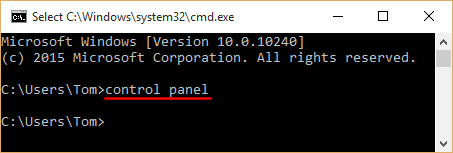 open-control-panel-via-cmd