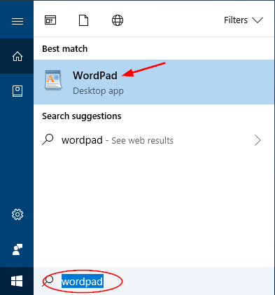 open-wordpad-via-cortana