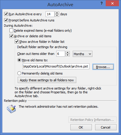 Outlook-AutoArchive