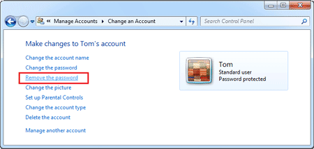 Remove Windows 7 Password