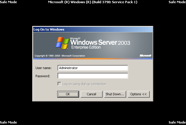safe mode password