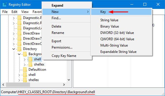 shell-new-key