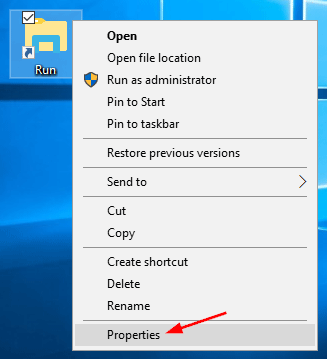 shortcut-properties