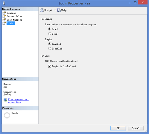 Unlock SQL Server SA Account